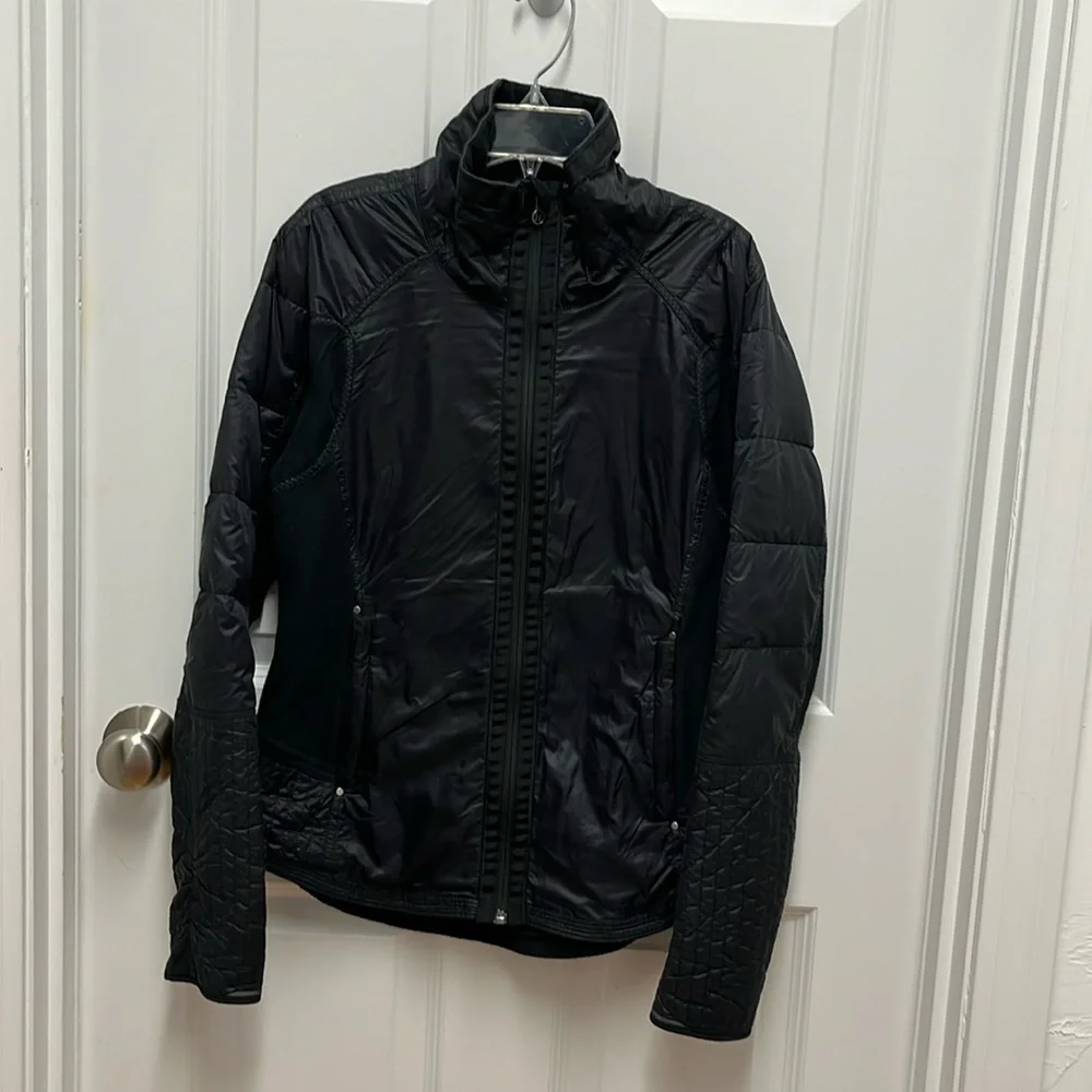 Lululemon Goose Down Black Puffer‎ Lightweight Fleece Hybrid Full Zip